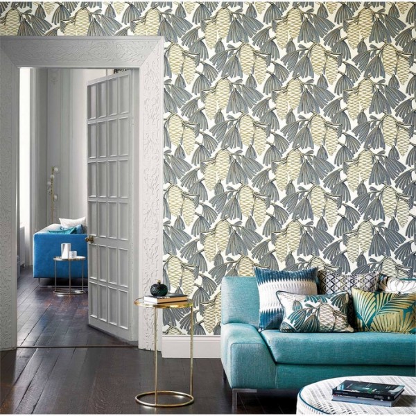 Papier peint Foxley 112128 Platinum Gold - Harlequin