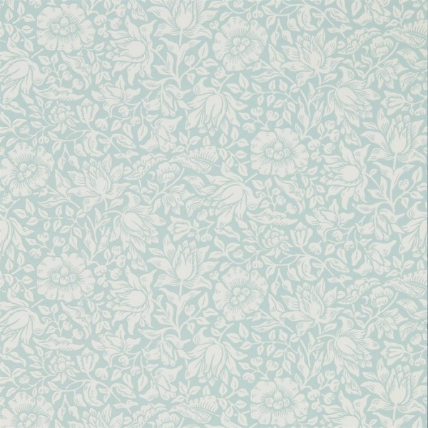 Papel de parede Mallow 216679 Chalk Duck Egg - MORRIS CO