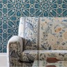 Papel de parede Brophy Trellis 216699 Deep Teal - MORRIS CO