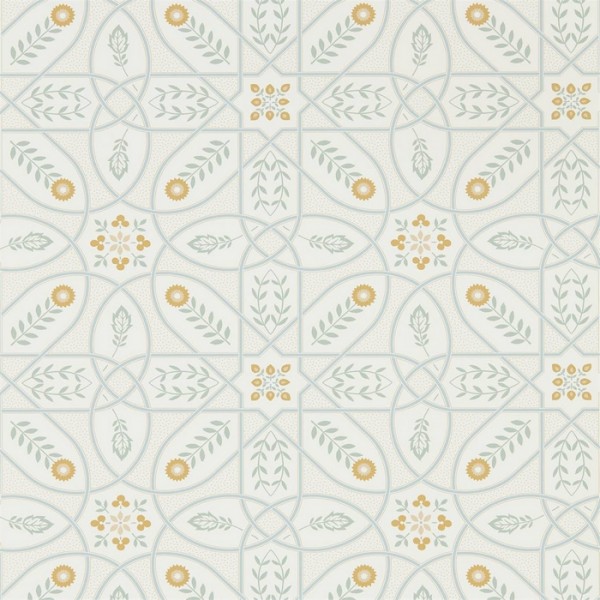 Papel de parede Brophy Trellis 216700 Ivory Sage - MORRIS CO