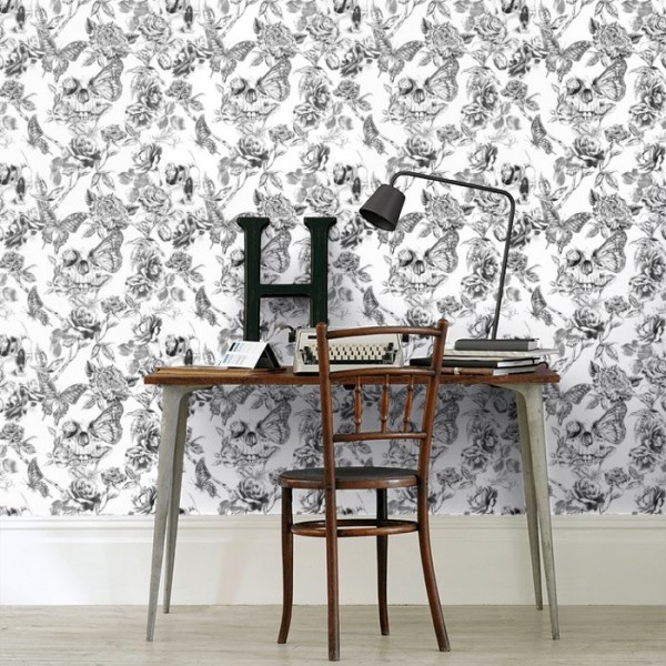 Papel Pintado Skull Roses 104560 - GRAHAM & BROWM