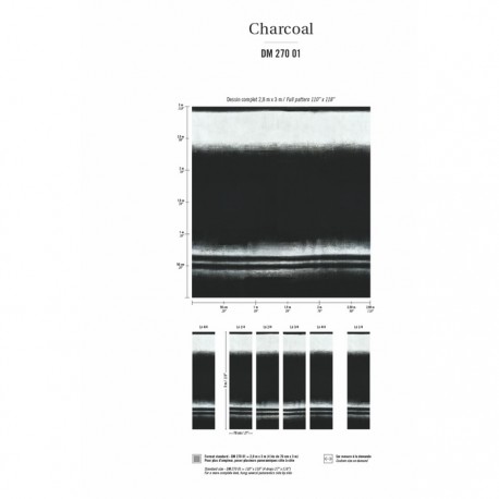 Papel de parede Panoramique Charcoal DM-270-01 - Elitis