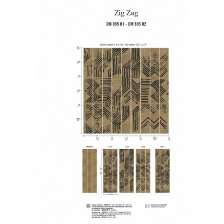 Carta da Parati Panoramique Zig Zag DM-895-01 - Elitis