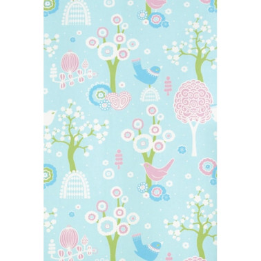 Papel de parede Cherry Valley Turquoise 102-02 - MAJVILLAN