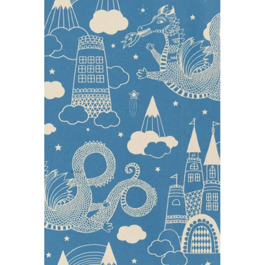 Papel de parede Dragon Sky Dark Blue 103-01 - MAJVILLAN