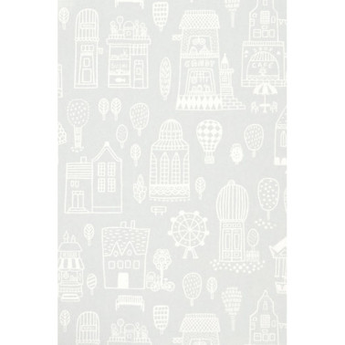 Papel de parede Small Town Gra 118-01 - MAJVILLAN