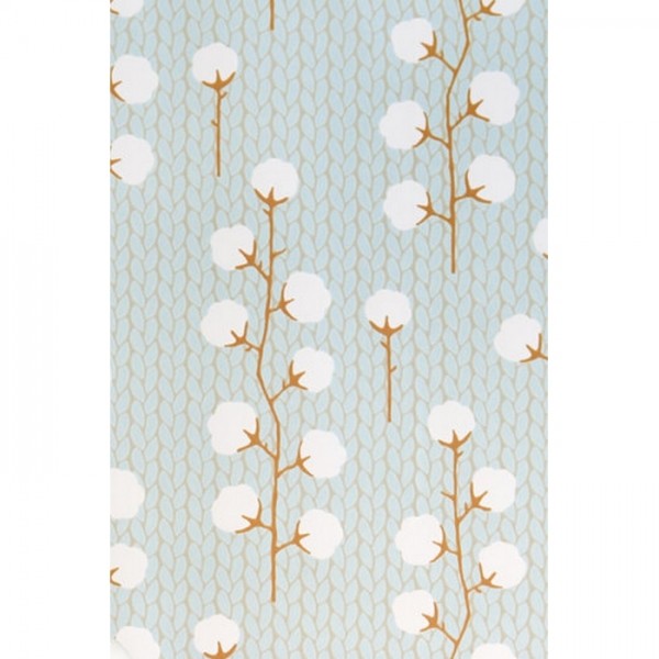 Papel de parede Sweet Cotton Turquoise 108-02 - MAJVILLAN