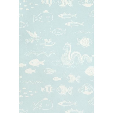 Papel de parede The Big Blue Dusty Turquoise 119-01 - MAJVILLAN