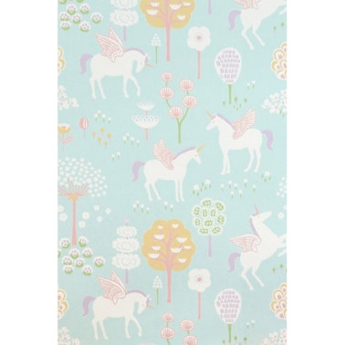 Papier peint True Unicorns Turquoise 116-02 - MAJVILLAN