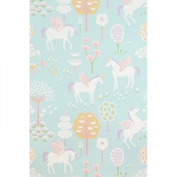 Papel Pintado True Unicorns Turquoise 116-02 - MAJVILLAN