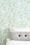 Papel de parede Apple Garden Turquoise 107-01 - MAJVILLAN