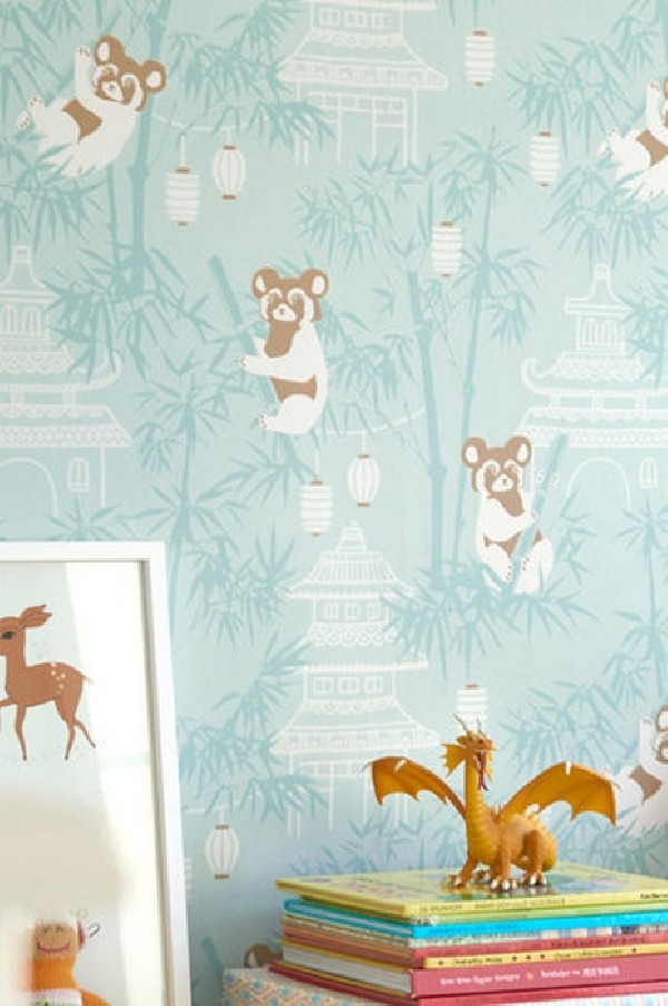 Papel de parede Bambu Turquoise 120-02 - MAJVILLAN