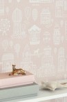 Papel de parede Small Town Dusty Pink 118-03 - MAJVILLAN