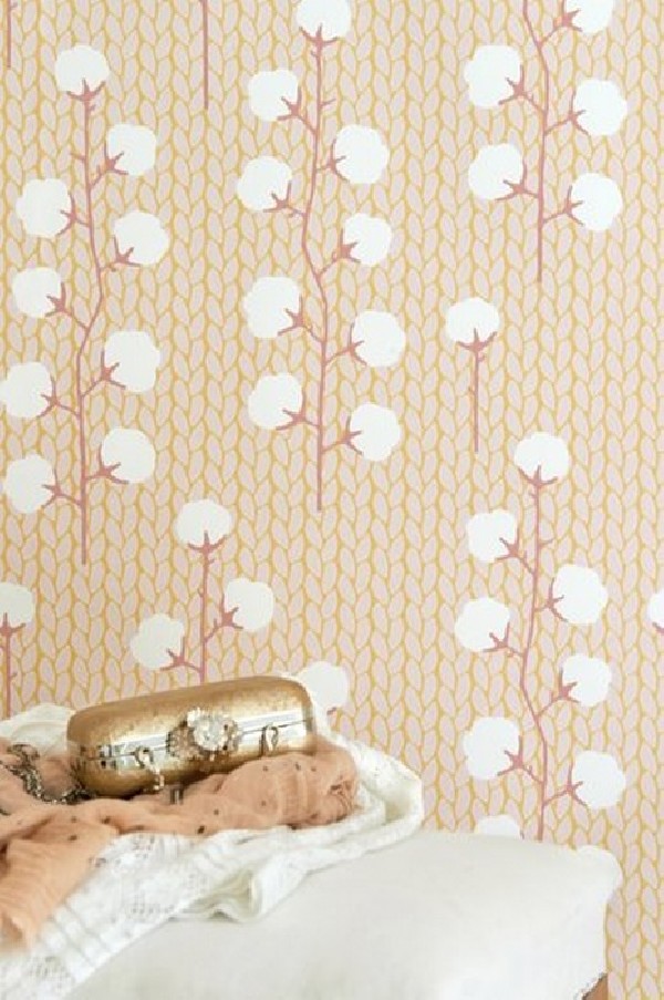 Wallpaper Sweet Cotton Soft Pink 108-01 - MAJVILLAN