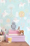 Papel de parede True Unicorns Turquoise 116-02 - MAJVILLAN