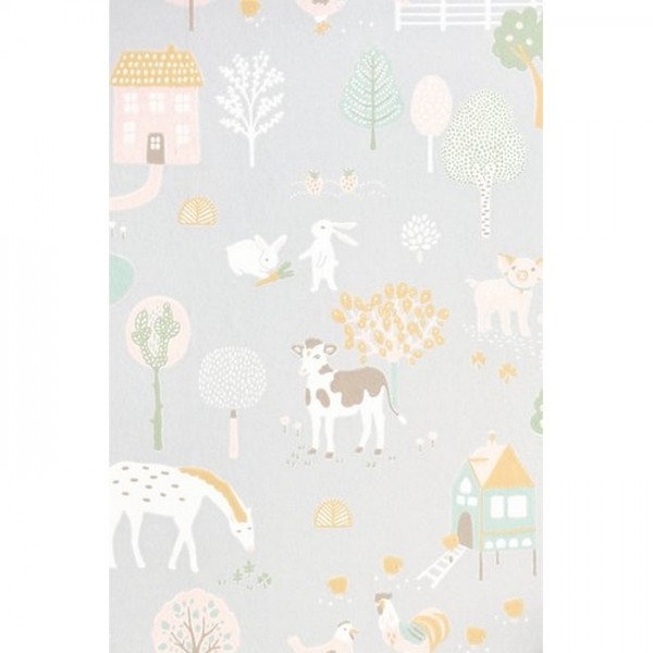 Tapete My Farm Soft Grey 127-01 - MAJVILLAN