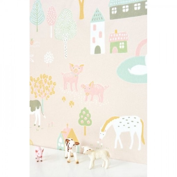 Papel Pintado My Farm Soft Pink 127-03 - MAJVILLAN