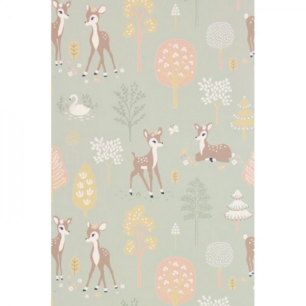 Papel de parede Golden Woods Dusty Green 125-02 - MAJVILLAN