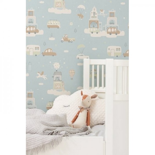 Papel de parede Above The Clouds Soft Blue 131-02 - MAJVILLAN