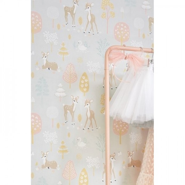 Papier peint Golden Woods Soft Grey 125-01 - MAJVILLAN