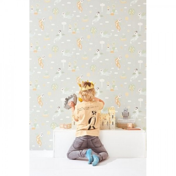 Wallpaper Magical Adventure Soft Grey 133-01 - MAJVILLAN