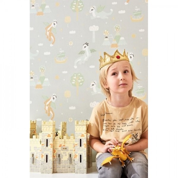 Papel Pintado Magical Adventure Soft Grey 133-01 - MAJVILLAN