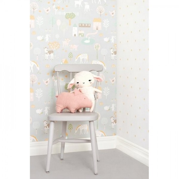 Papel Pintado My Farm Soft Grey 127-01 - MAJVILLAN