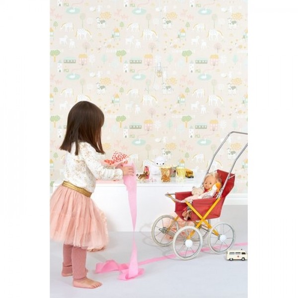 Papel Pintado My Farm Soft Pink 127-03 - MAJVILLAN