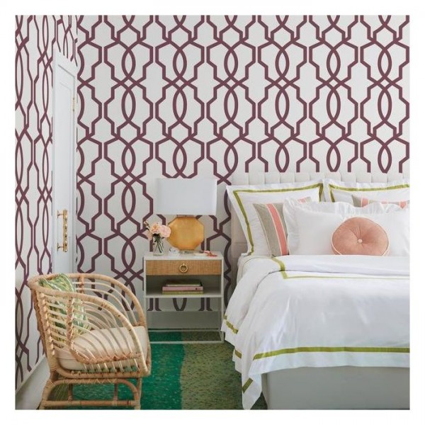 Papel de parede Hourglass Trellis Sure Strip GM7520 - YORKS