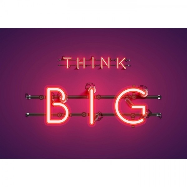 Papel de parede Neon Big Red Mural 8500180 - COORDONNE