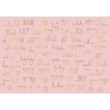 Carta da Parati Mural Beautiful Words - Flamingo 8000039 - COORDONNE