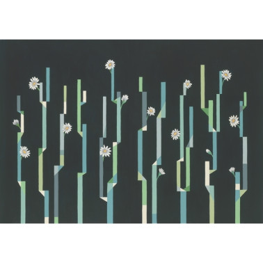 Tapete Mural Flor de Cactus - Noche 8000055 - COORDONNE