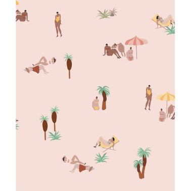 Papier peint One Day At The Beach - Pink Sand 8000040 - COORDONNE