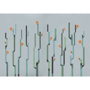 Papel Pintado Mural Flor de Cactus - D¡a 8000054 - COORDONNE