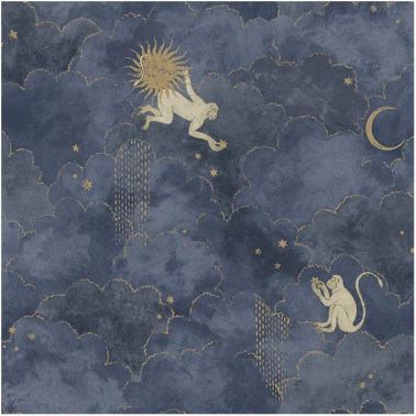 Papel de parede GRAND STARS AND MONKEYS AFDC205-1 - LES DOMINOTIERS