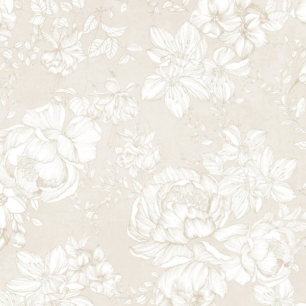 Papier peint Shy Flowers B1501 - CODE COMTEMPORARY DESING BY JANNELLI