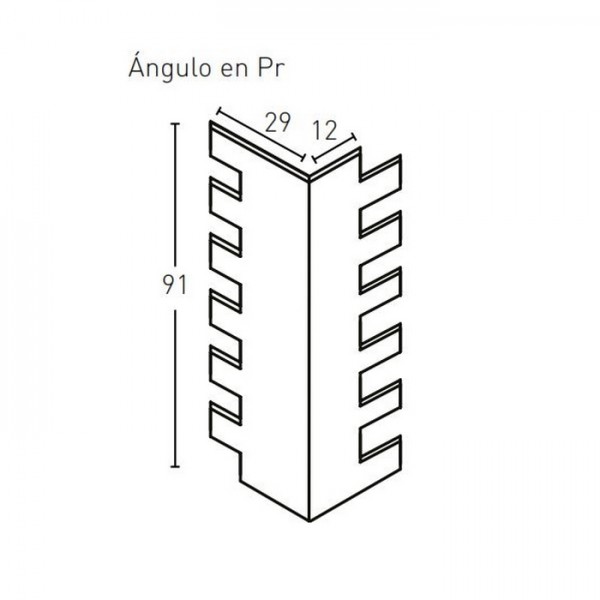 LADRILLO VIEJO 481-E BLANCO ( ANGULO )