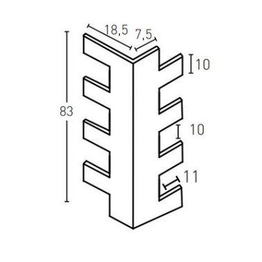 PIZARRA PR21-E MARRON ( ANGULO )