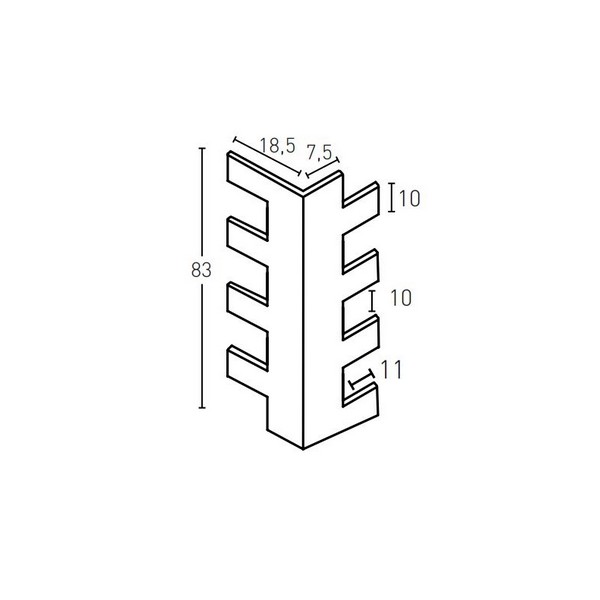 PIZARRA PR25-E BLANCO ITALIA (NGULO)