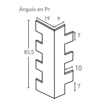 LAJA FINA PR161-E GRIS ( ANGULO)