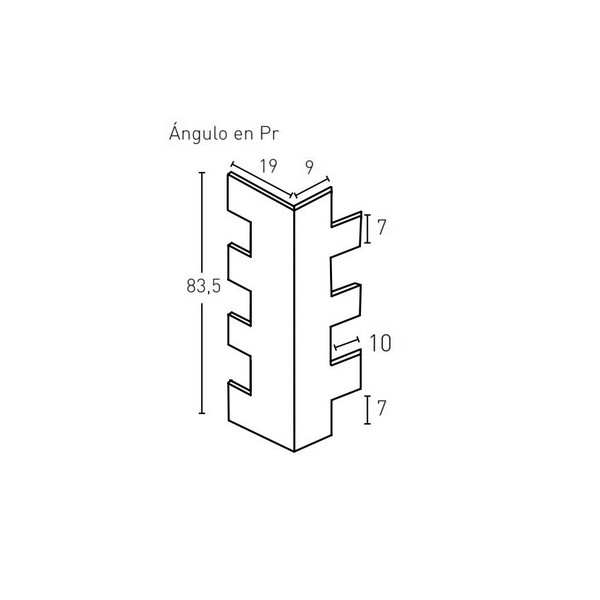 LAJA FINA PR165-E GRIS CLARO COMBINADO ( ANGULO )