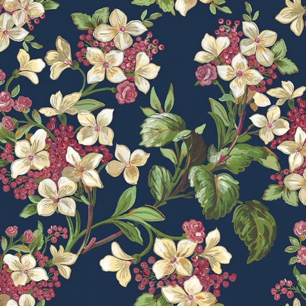 Papel de parede Flowery Navy 8800042 - COORDONNE