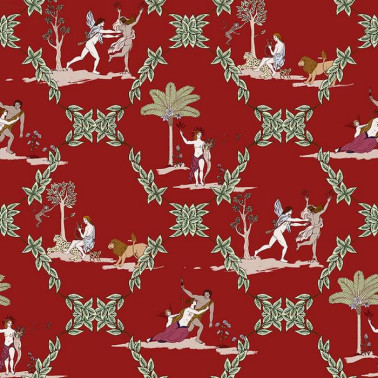 Wallpaper Neo bucolic Red 8800055 - COORDONNE MURALES A MEDIDA