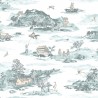 Papel de parede Classic Mountains Blue-Peach - SIAN ZENG