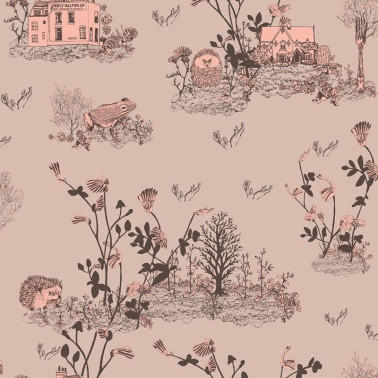 Papel de parede Magnetic Classic Woodlands Brown-Pink  - SIAN ZENG