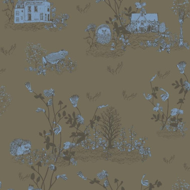 Papel de parede Magnetic Classic Woodlands Khaki Blue  - SIAN ZENG