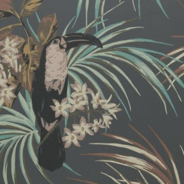 Papier peint Le Toucan Charcoal 1907-135-05 - 1838 WALLCOVERINGS