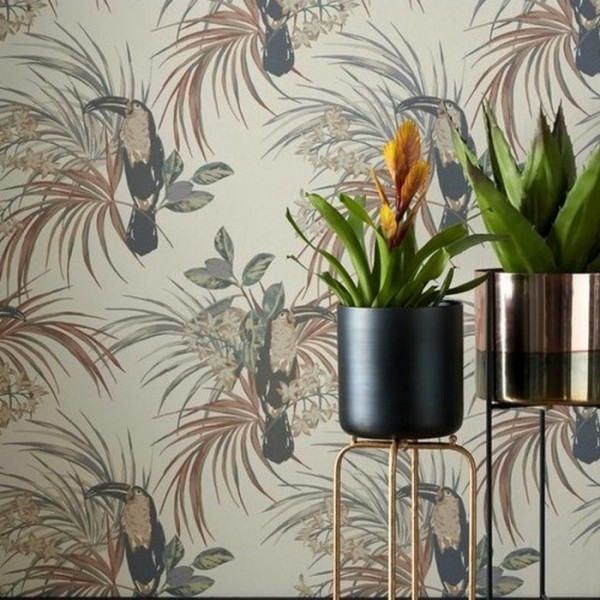 Papier peint Le Toucan Charcoal 1907-135-05 - 1838 WALLCOVERINGS