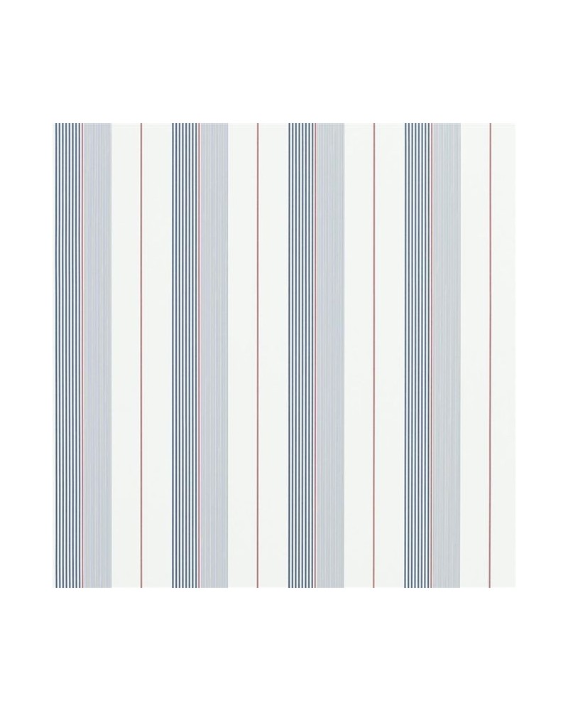 Wallpaper PRL020-06 AIDEN STRIPE - NAVY RED WHITE - Ralph Lauren Home