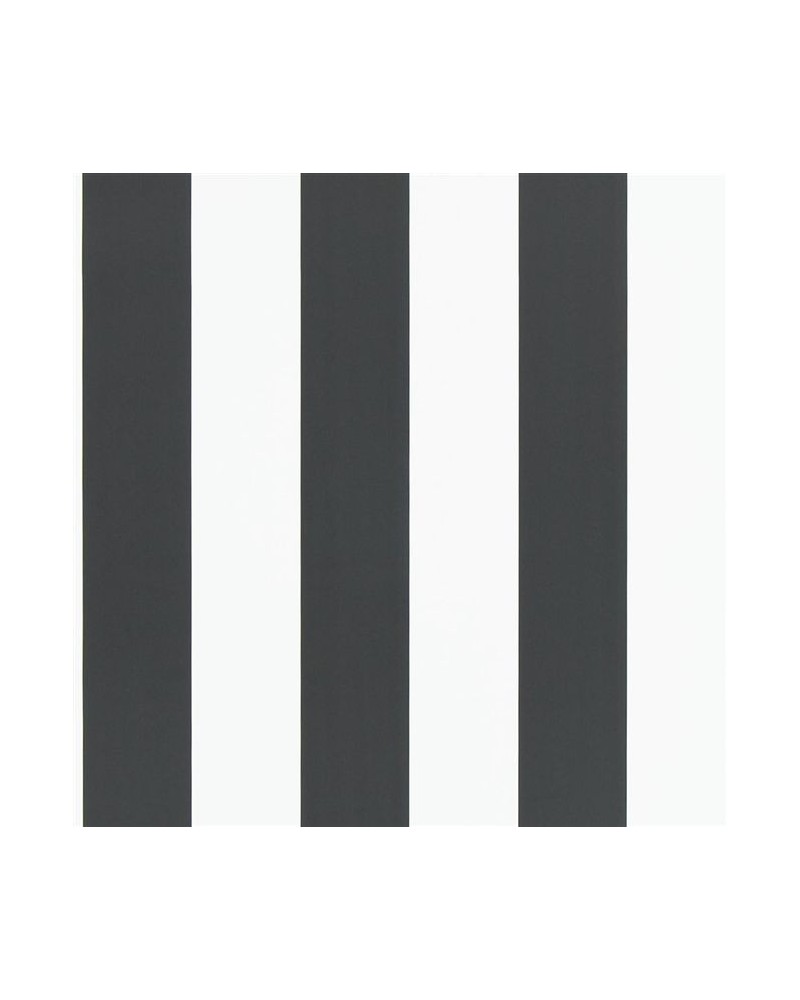 Wallpaper PRL026-09 SPALDING STRIPE - BLACK WHITE - Ralph Lauren Home